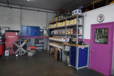 Equipment and supplies at The Muffler Shop