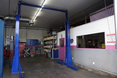 The Muffler Shop's garage